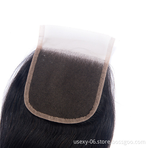 Best Quality Raw Brazilian Hair Virgin Human Hair 4x4,13x4 Lace Top Closure